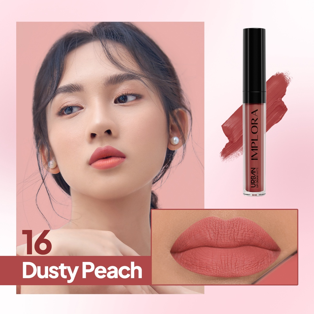 Implora Urban Lipcream Matte Dusty Peach | Implora Lip Cream Lipstick Dengan Vitamin E