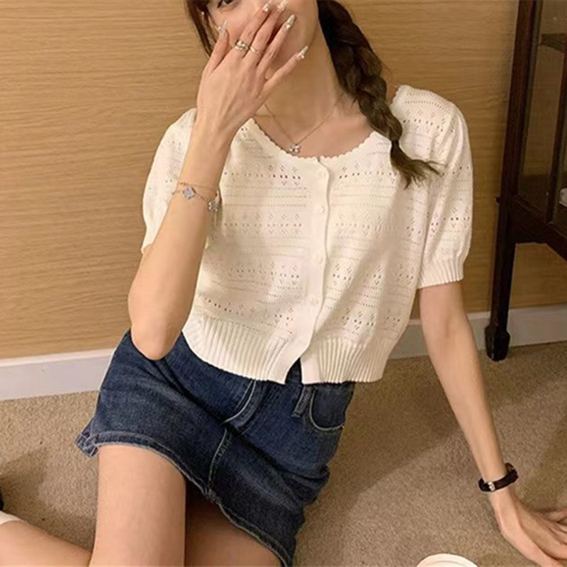 Miyun Blouse Kancing Top Knit Import - Atasan Rajut Wanita Import TM (CX1092)