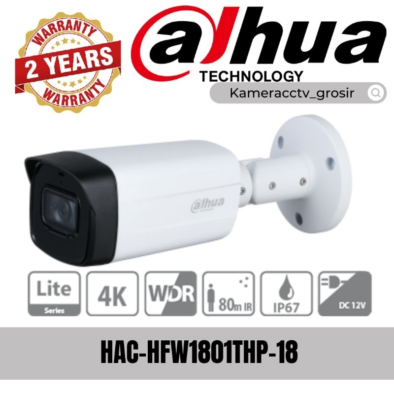 CAMERA CCTV 8MP DAHUA OUTDOOR DH-HAC-HFW1801THP-I8