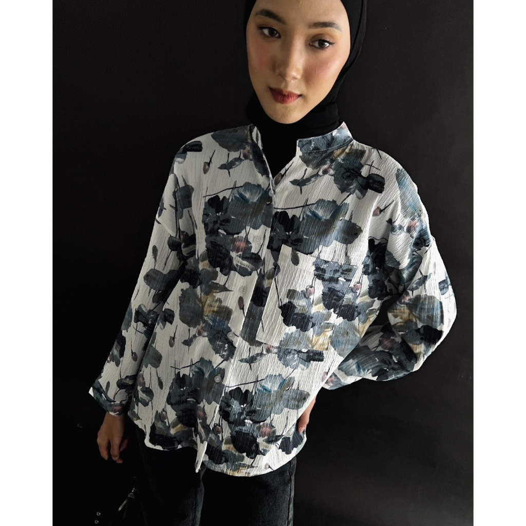 Myrubylicious CAMELA SHIRT KODE SK2502 | KEMEJA | KEMEJA WANITA | KEMEJA MOTIF | KEMEJA BUNGA