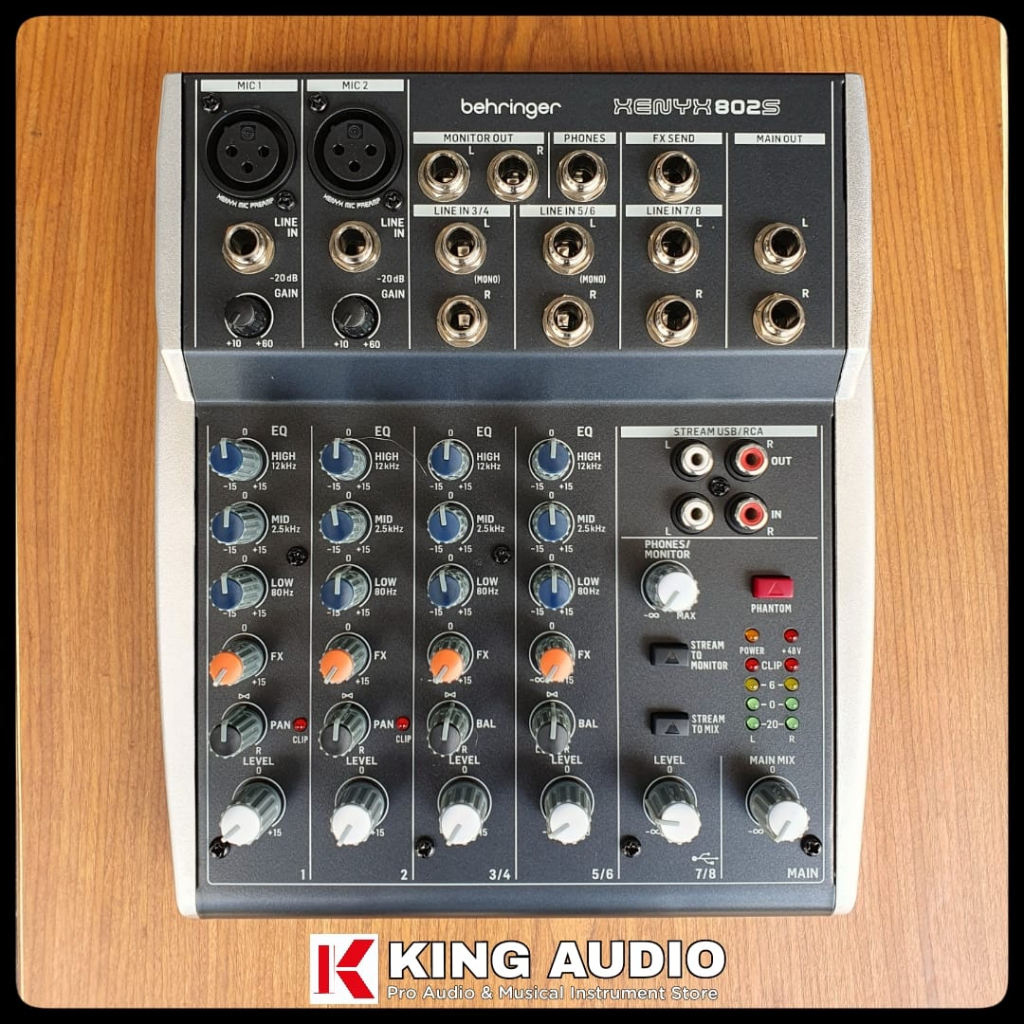 Mixer Analog Behringer Xenyx 802S USB Streaming Interface