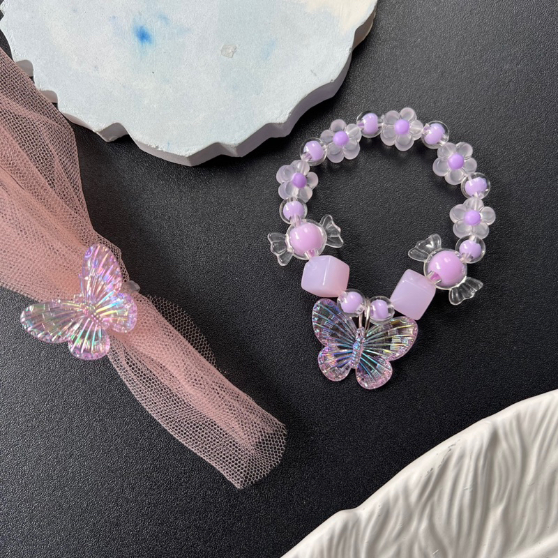 GELANG KUPU-KUPU HADIAH UNTUK ANAK | GELANG CINCIN ANAK LIONTIN KUPU-KUPU