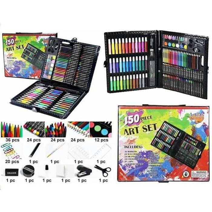 150 Pcs Pensil Warna Art Set Full Crayon Anak Alat Seni Lukis Gambar