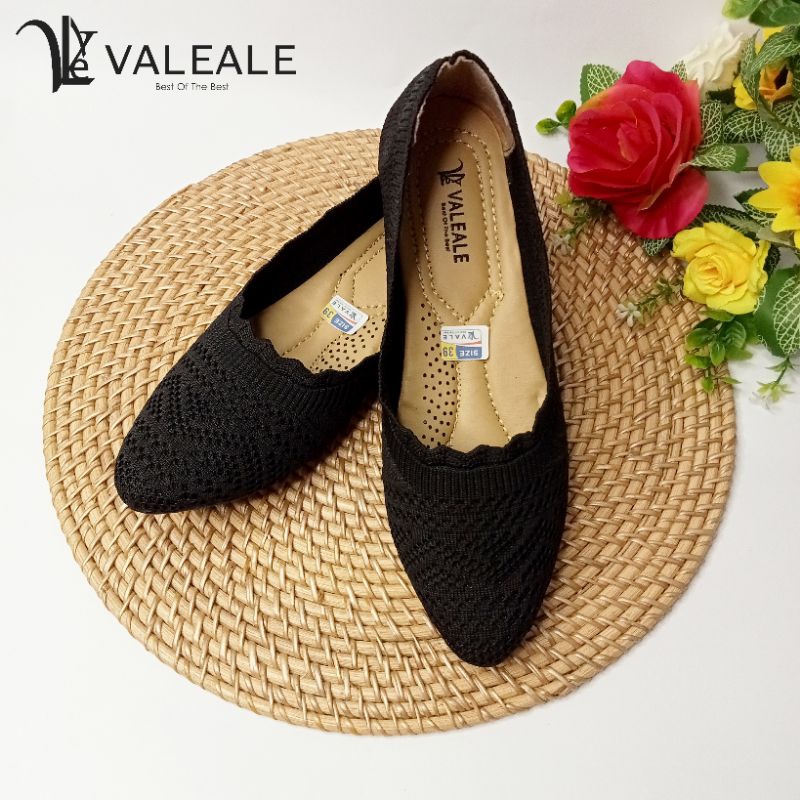 Sepatu Flat wanita Rajut Import Gelombang VALEALE Larisa motif rajut acak size 36-40