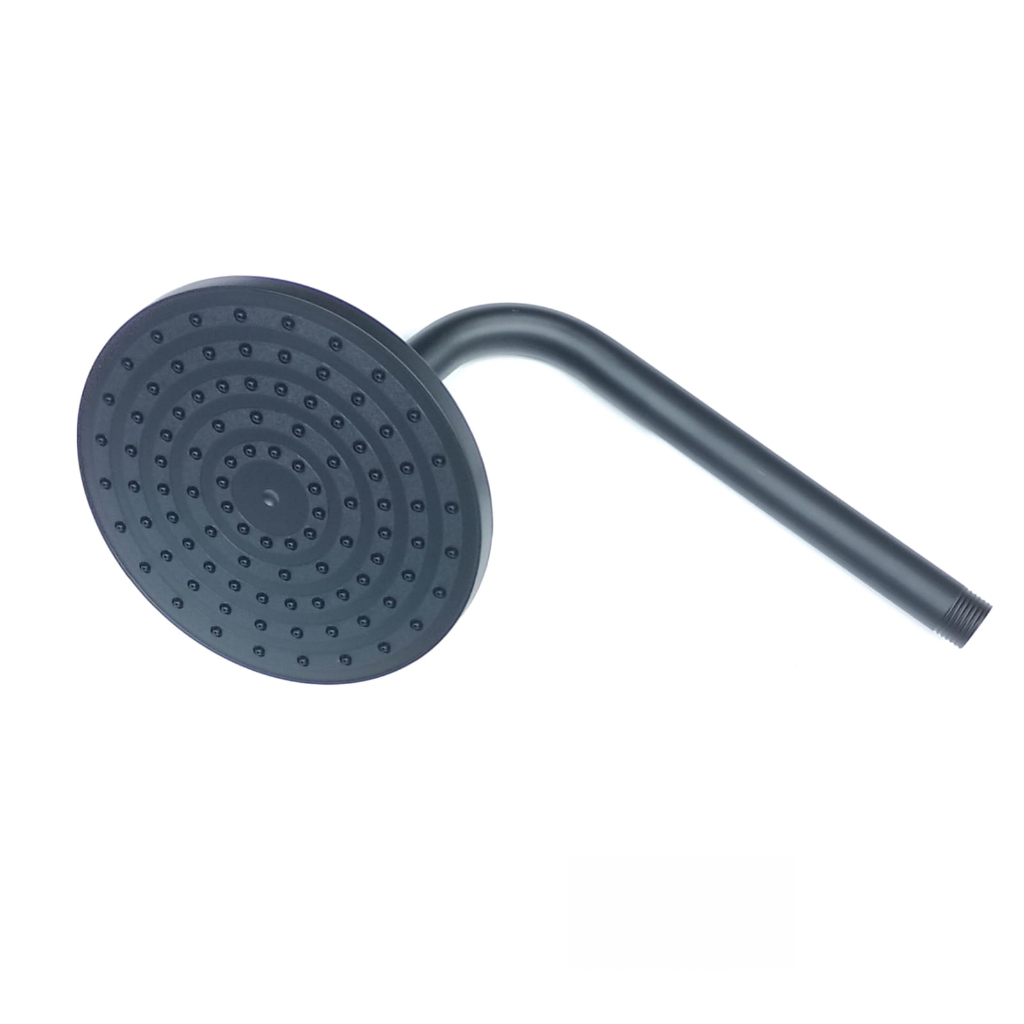 Shower Tembok 6 inch Hitam F02- Wall shower Mandi Black tanam 6inch fiorentino minimalis