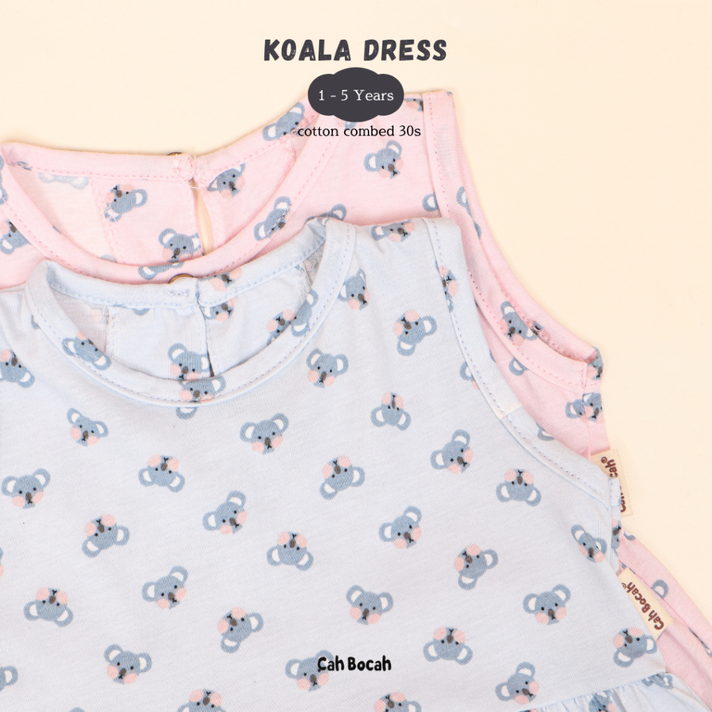 Cah bocah Koala Dress Anak Perempuan