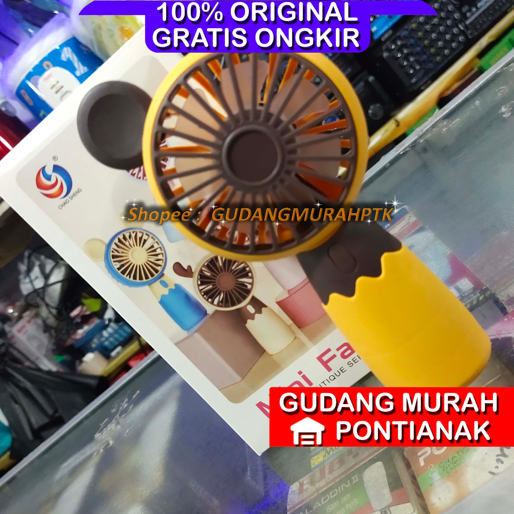 Kipas Cas Bisa Bawa Bawa Minifan Charge Portable Model Jerry Mouse Kuala Warna Random Angin kencang dan lembut