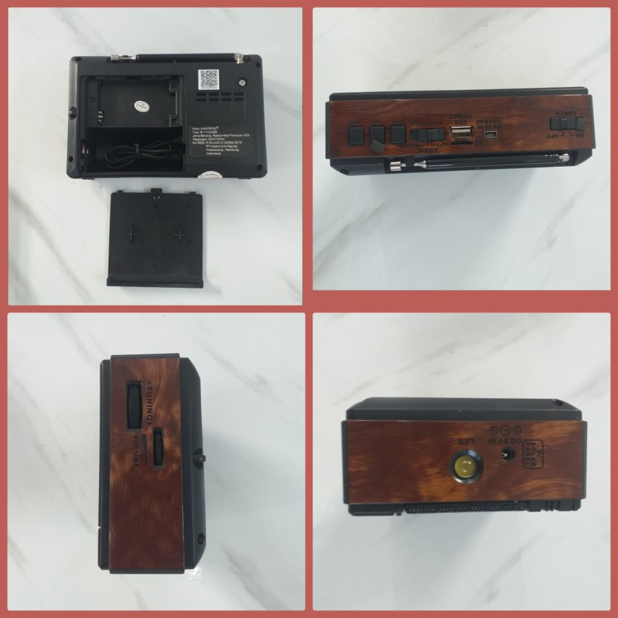 Radio/Music Player 9 Band FM AM SW Bluetooth ASATRON R-1112USB