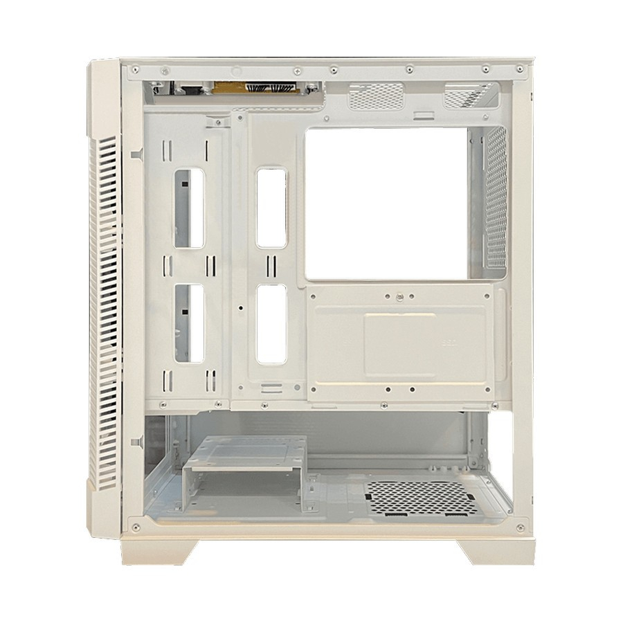 CUBE GAMING LEORIC GLASS WHITE - mATX - SIDE TG / Casing Gaming