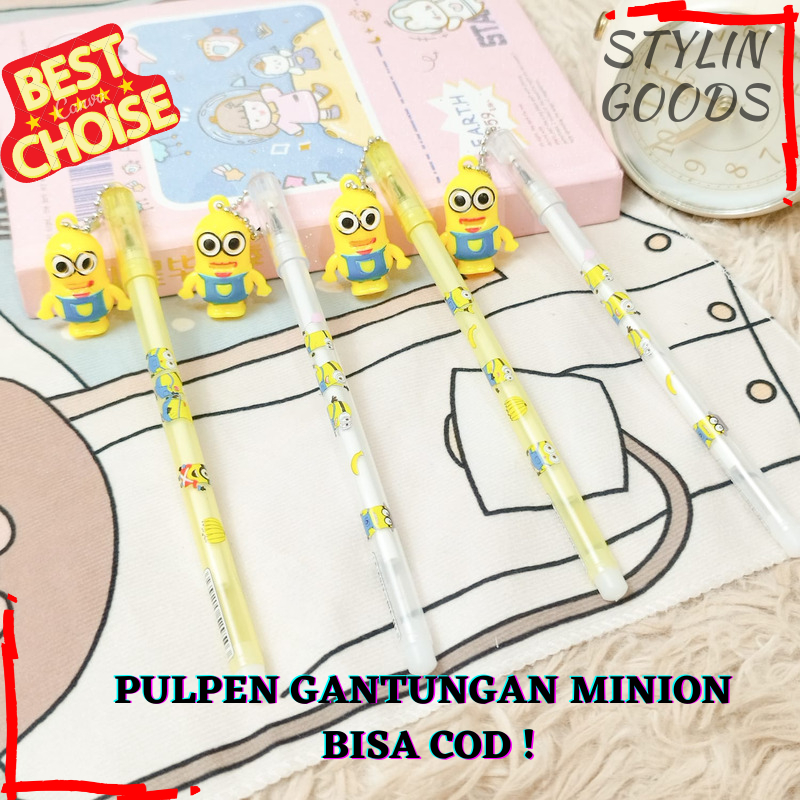 

GROSIR 4 / 8 / 12 PCS PULPEN GANTUNGAN MINION DESPICABLE ME TERMURAH / TINTA HITAM / PEN GEL ALAT TULIS SEKOLAH MURAH BISA COD