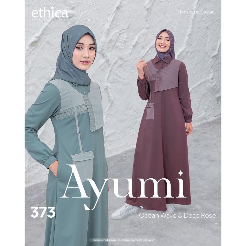 Ethica Ayumi 373 | Gamis Ethica Terbaru | Gamis Polos Terbaru | Gamis Ethica Kekinian | OOTD Hijab |