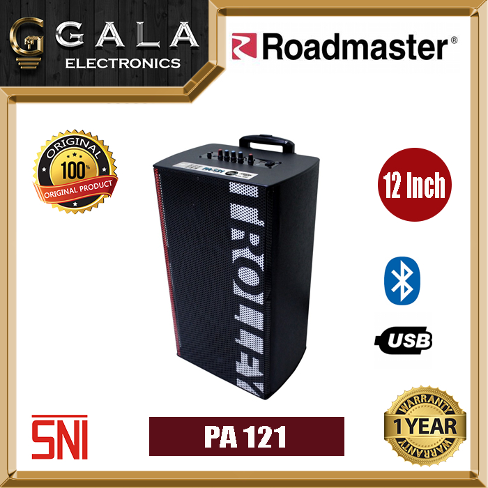 Speaker Portable Trolley Karaoke Roadmaster PA 121 12 Inch Free Mic 2pcs