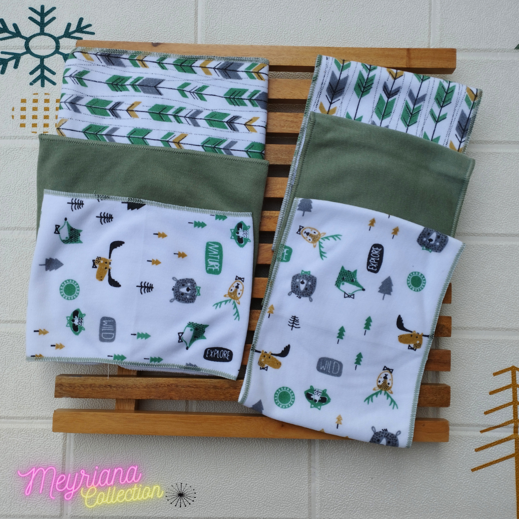 Seri Sage / Green - 6 PCS 12 PCS Gurita Bayi Rekat / Gurita Perekat Bayi Motip Panda Meyriana Collection