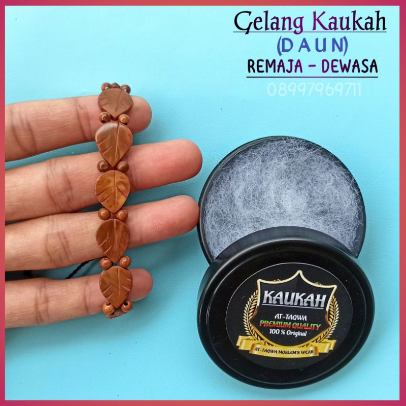 Gelang Kayu Kaukah (DAUN + WADAH) gelang Wanita - Pria kaokah koka kukah kokkah