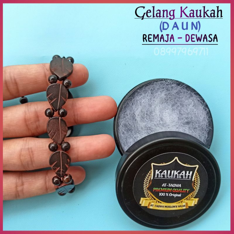 Gelang Kayu Kaukah (DAUN + WADAH) gelang Wanita - Pria kaokah koka kukah kokkah