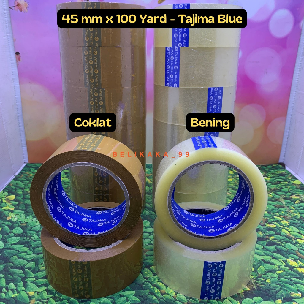 (100 YARD X 45MM ) LAKBAN BENING COKLAT OPP TAPE MEREK TAJIMA / LAKBAN TAJIMA / LAKBAN COKLAT / LAKBAN BENING / LAKBAN 100 YARD / LAKBAN 2 INCH / SOLASI COKLAT / SOLASI BENING