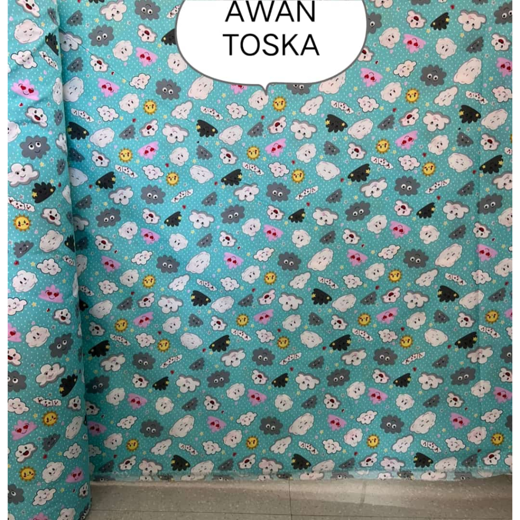 [PART 2] Kartun, Angkasa 1/2 meter Katun Disperse Grade A Harga Termurah motif