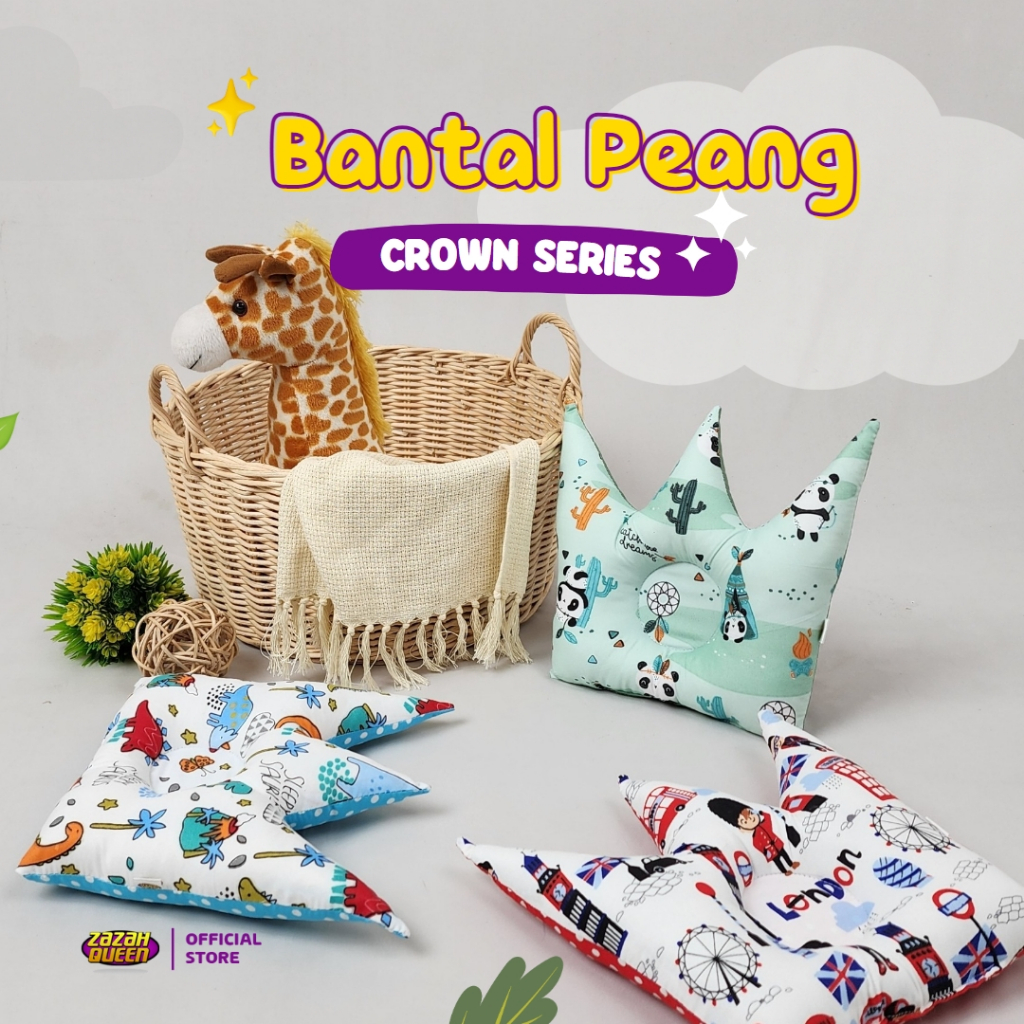 Bantal Peyang Bayi / Bantal Mahkota / Bantal Crown / Bantal bayi