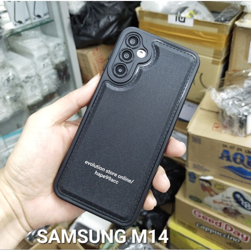 Samsung A14 M14 soft case silikon pro black motif kulit