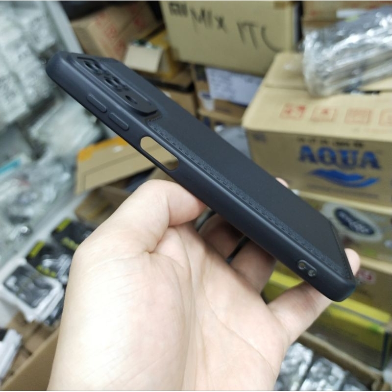 Samsung A12 soft case silikon pro black motif kulit