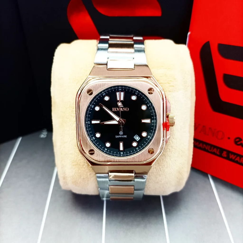 Jam Tangan Elvano 3113LA6-3SRG Original SERIES