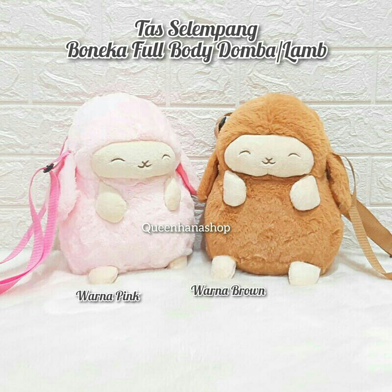 New Tas Selempang Boneka Full Body Domba Lamb Tas Boneka