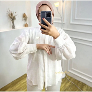 DB - Kemeja Lady Crush Lengan Balon Lalita Atasan Blouse Wanita Lady Crush - Kemeja Viral Kekinian Wanita