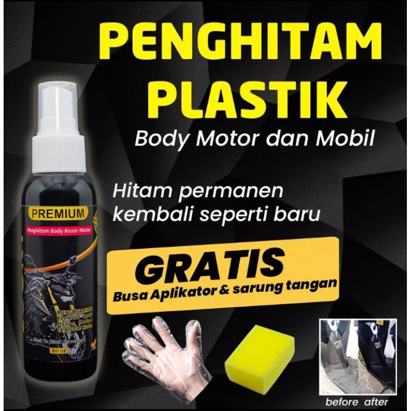 Penghitam body motor permanen spray 100ml
