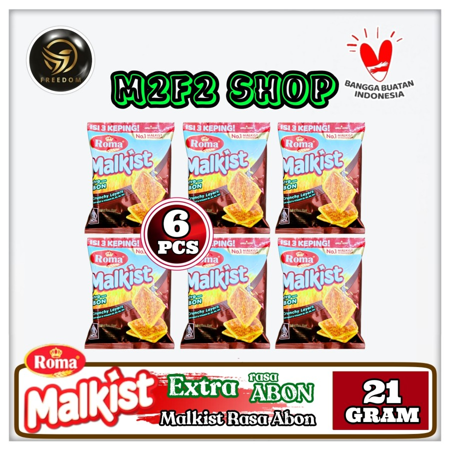 

Roma Biskuit Malkist Rasa Abon Gurih Sachet - 21 gr (Kemasan 6 Pcs)