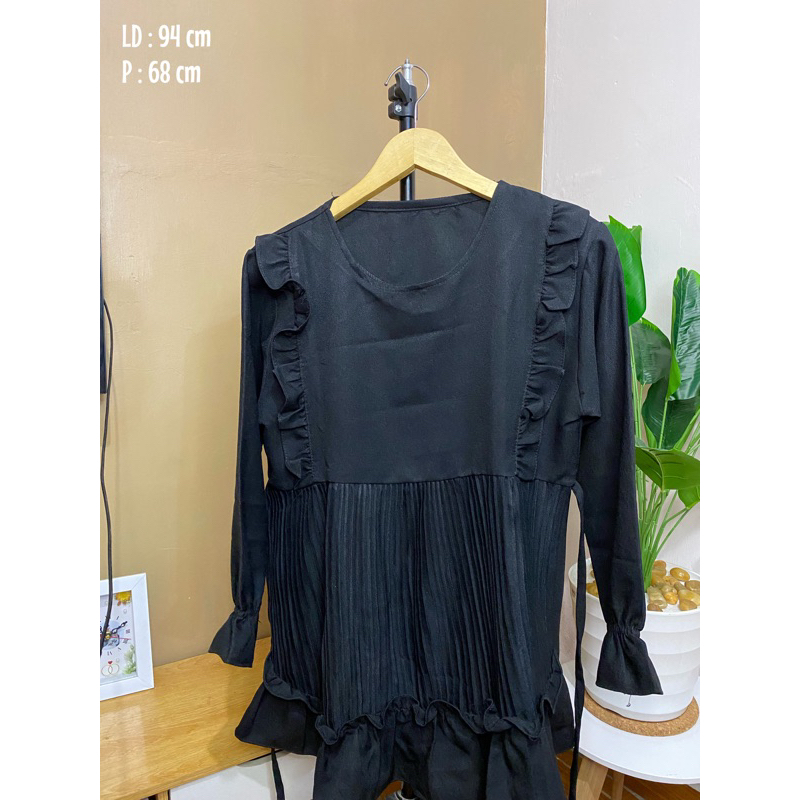 TUNIK BLACK TALI PINGGANG
