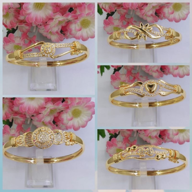 Gelang bangle/gelang tangan xuping wanita berlapis emas.