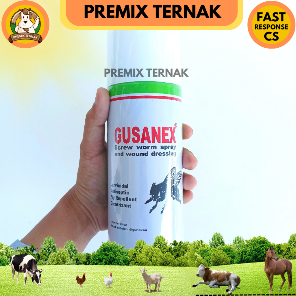 GUSANEX SPRAY ORIGINAL - Obat Luka Hewan Antiseptik dan Anti Lalat