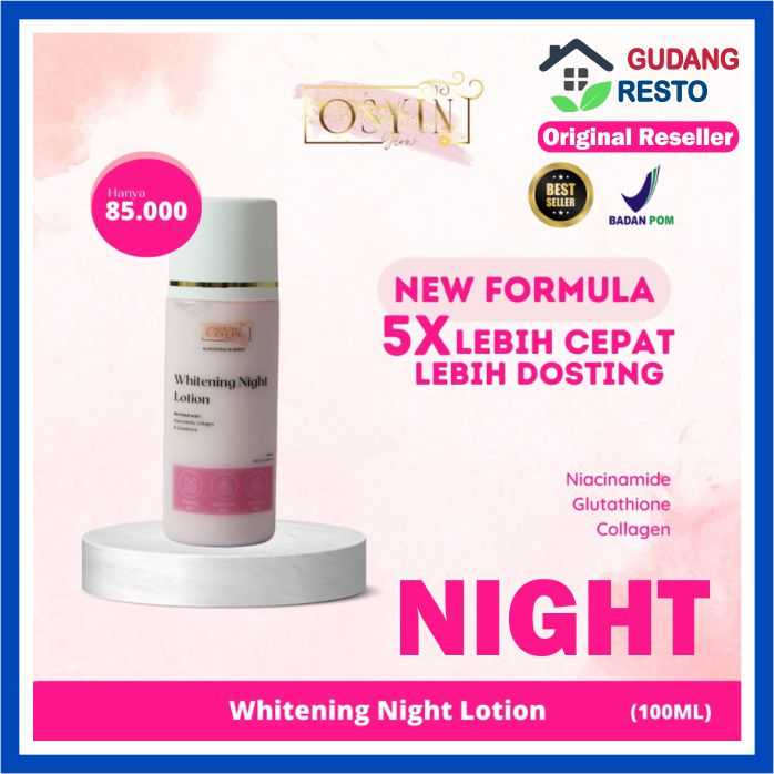 OSYIN GLOW HB DOSTING LOTION BPOM DAY NIGHT PEMUTIH WHITENING ORIGINAL HAND BODY MENCERAHKAN