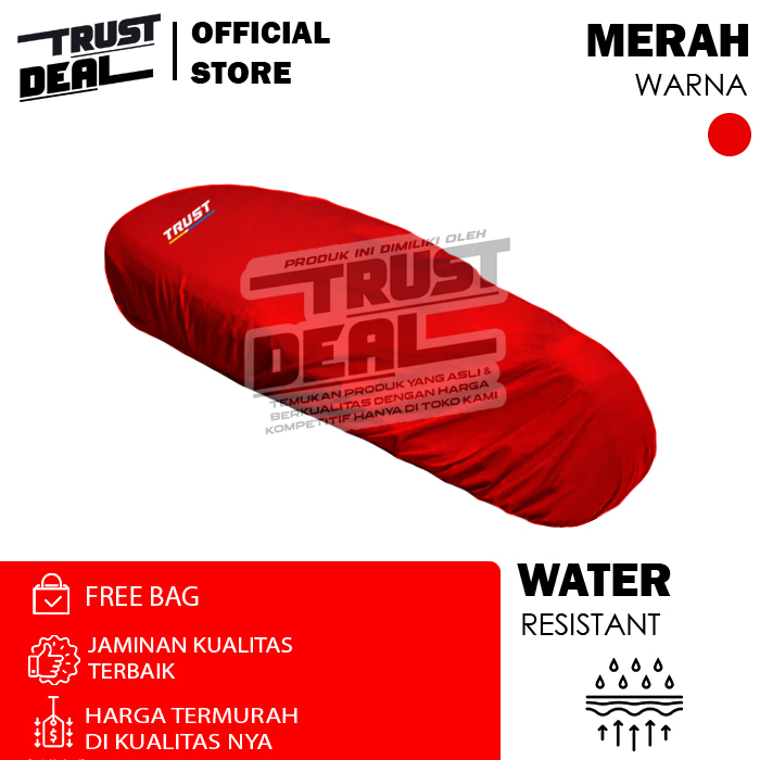 Sarung Jok Motor TRUST / Cover Jok Motor TRUST Murah anti air Waterproof Bahan TEBAL PREMIUM BEAT VARIO MIO RX KING SATRIA SONIC SCOOPY XRIDE AEROX SATRIA BEAT STREET NEX FINO