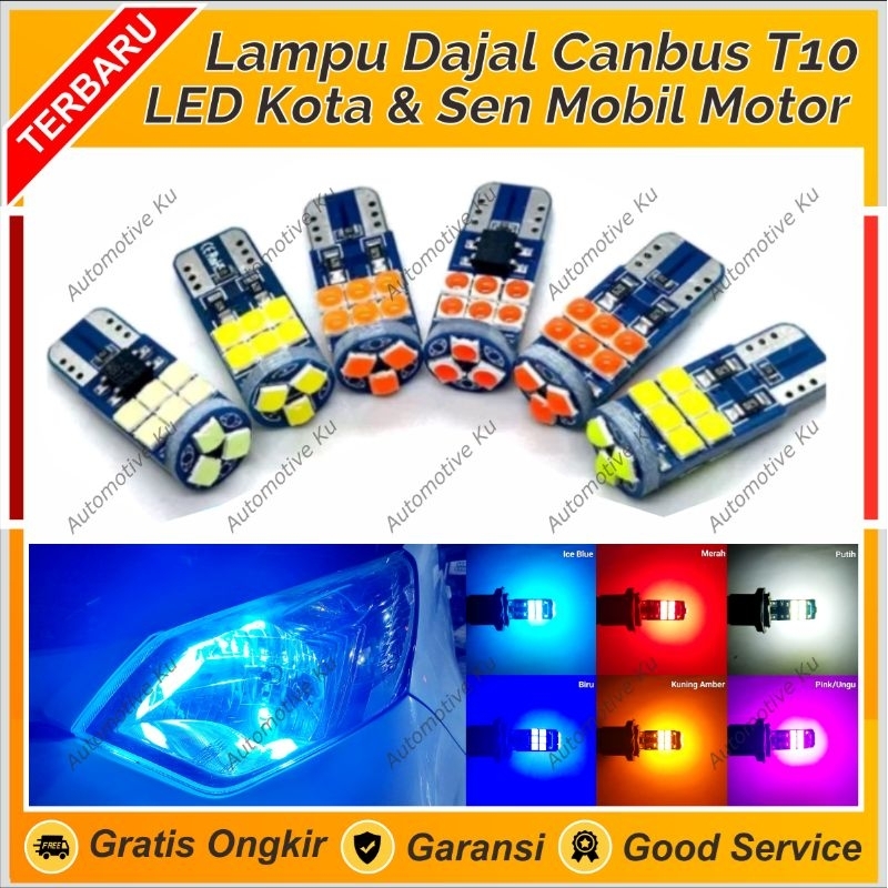 LAMPU SEIN DAJJAL MOTOR T10 LED SENJA KOTA MOBIL CANBUS