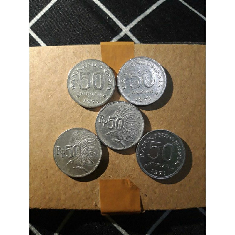UANG KOIN 50 RUPIAH 1971 BERSIH