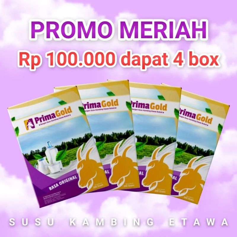 

PRIMA GOLD 4 BOX SUSU KAMBING ETAWA PRIMAGOLD