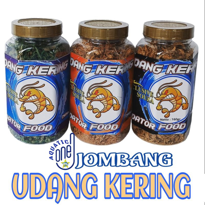UDANG KERING pakan ikan predator EXCLUSIVE SOUZA KEMASAN TOPLES 160g COLOR EXPERT colour booster