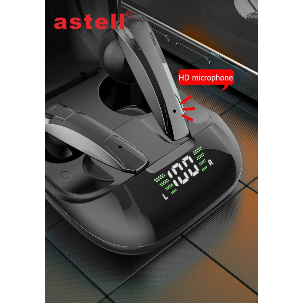 TWS Astell E-68 Earphone Classic Rock Headset Wireless Bluetooth 5.0 Earbuds Hifi Stereo Heavy Bass