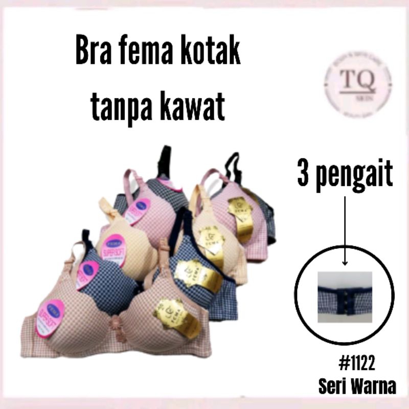 BH Bra Fema Tanpa Kawat 1122 BH wanita Fema Tanpa Kawat Cup Besar