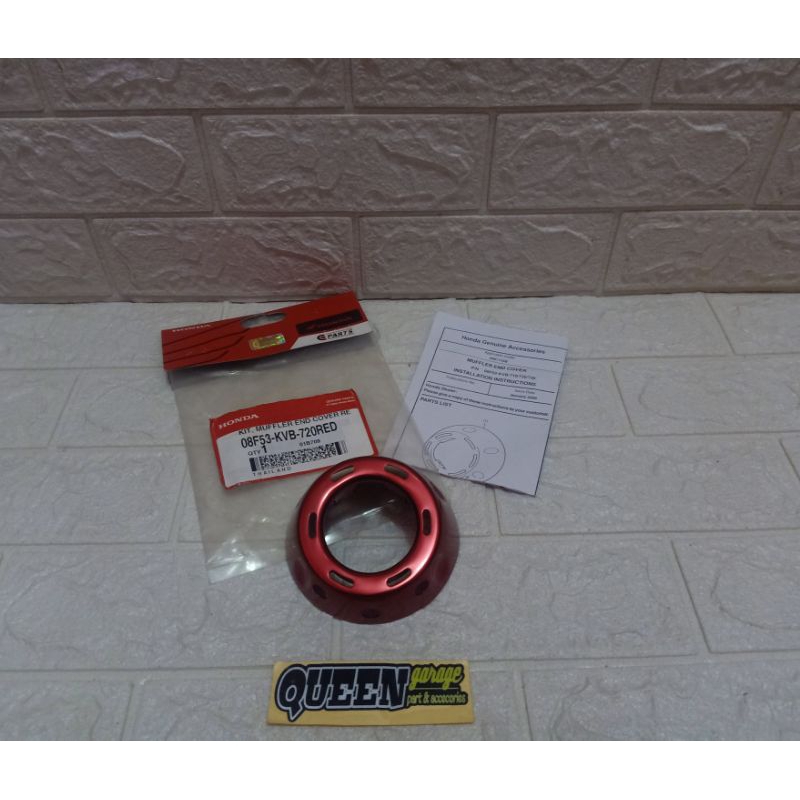 End Muffler(Merah) Original Honda Genuine Accessories 08F53KVB720RED