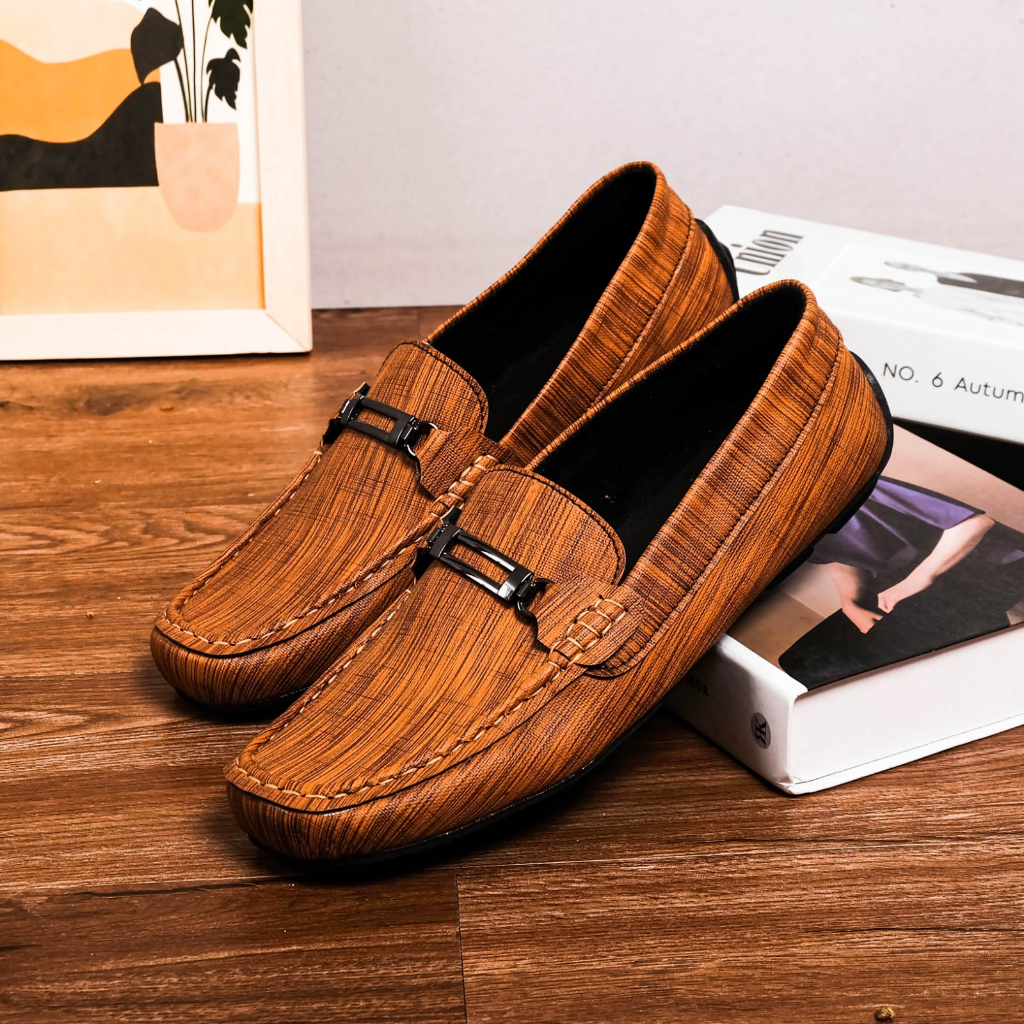 SEPATU PRIA SLIP ON MULES FORMAL MOKASIN &amp; LOAFER MOTIF