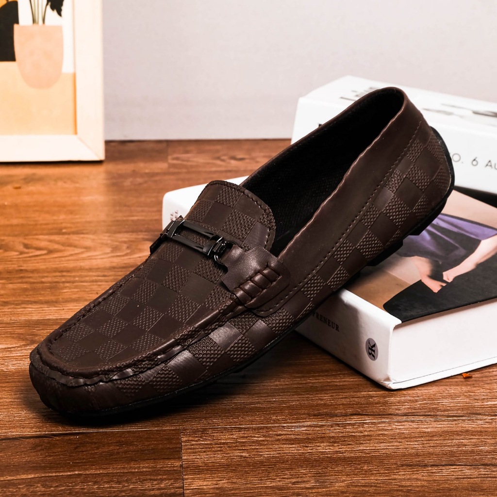 SEPATU PRIA SLIP ON MULES FORMAL LOAFERS MOTIF SEPATU ZUNOON SLIP ON