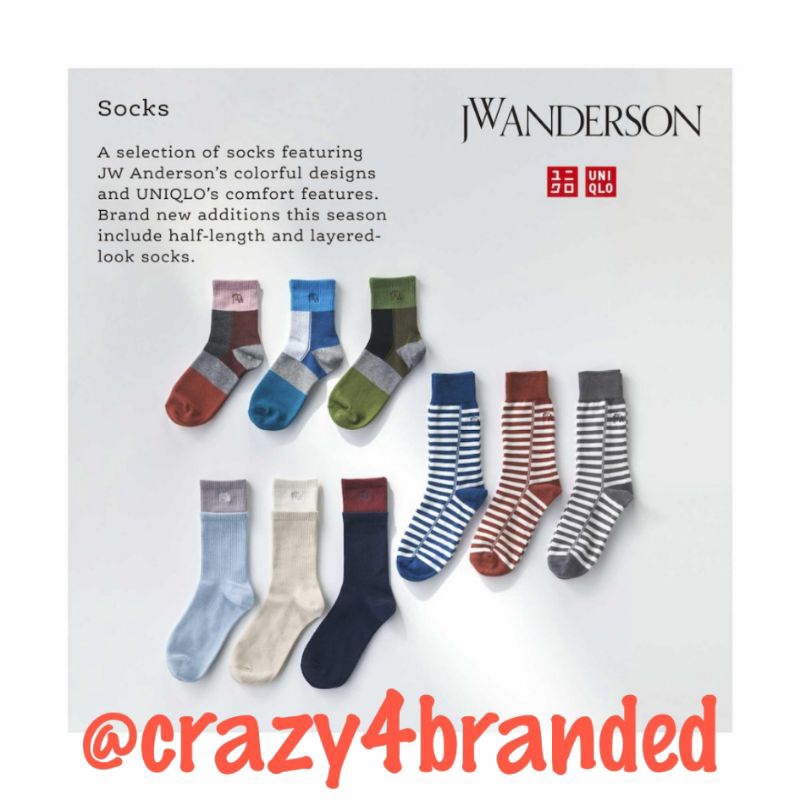 [TURUN HARGA] Uniqlo × JW Anderson S/S 2023 Various Socks