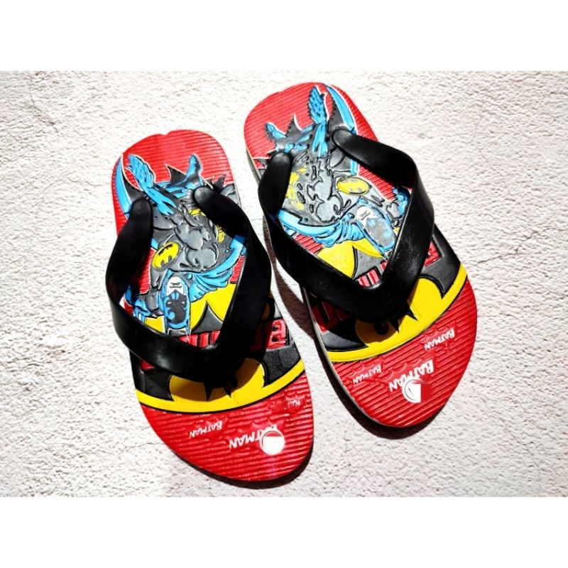 sandal jepit anak laki laki motif batman