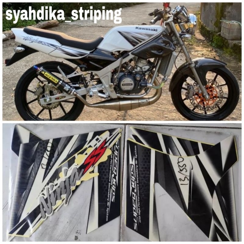 STIKER STRIPING LIS BODY KAWASAKI NINJA SS 2013 PUTIH