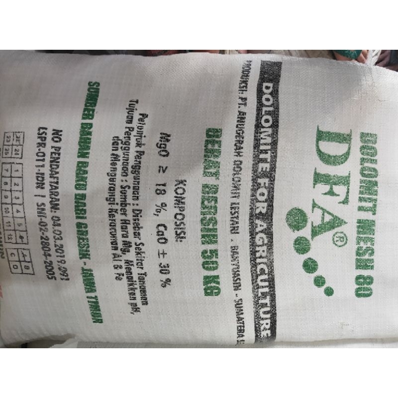 Pupuk Dolomit kemasan 50 kg