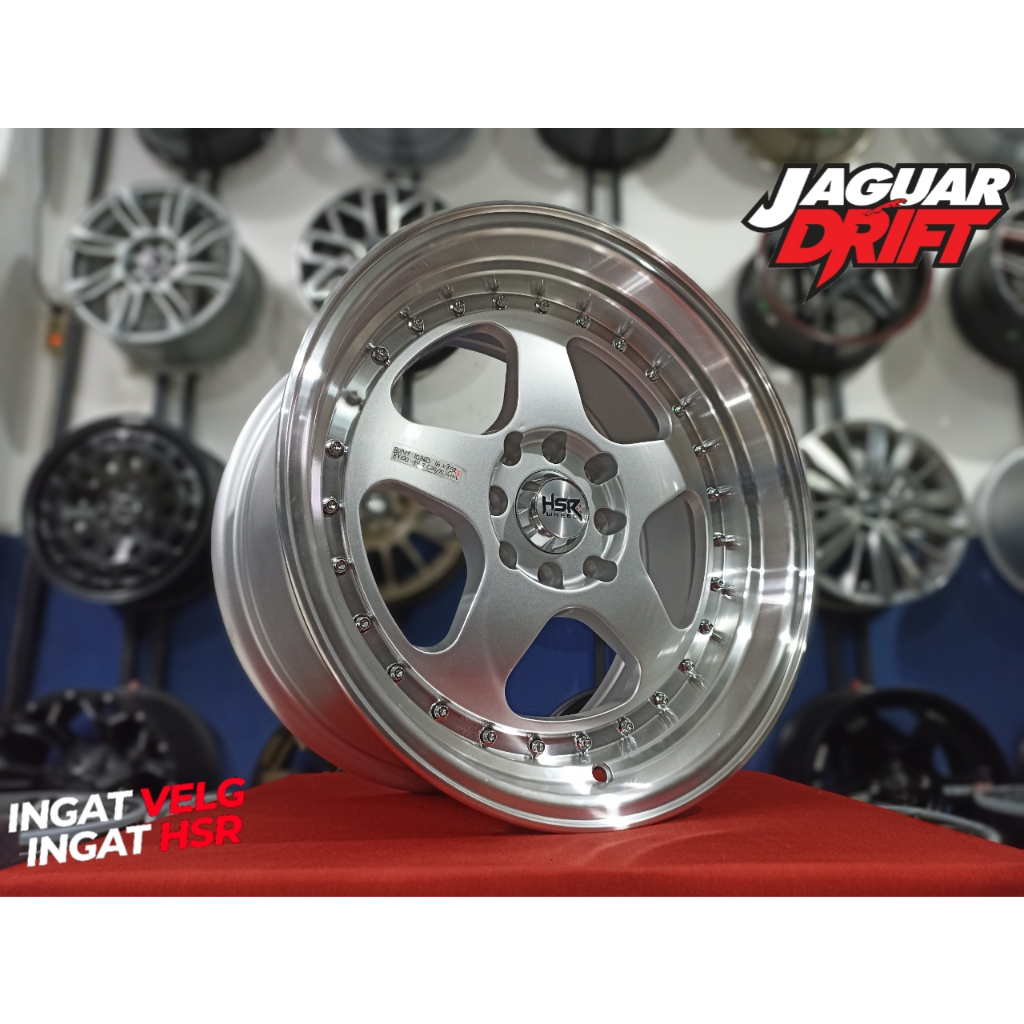 BURN HSR R15 X 8/9 H8 X 100 - 114.3 ET 20 SML Velg Celong Merek HSR Jazz Yaris Agya