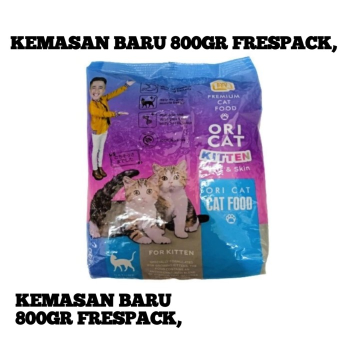 ORI CAT KITTEN HAIR &amp; SKIN 800gr MAKANAN KUCING