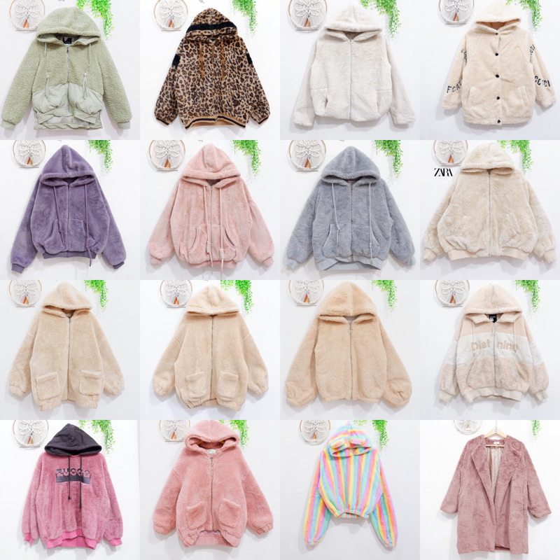 JAKET HOODIE SHERPA / FUZZY / BULU BATCH 61 76-88